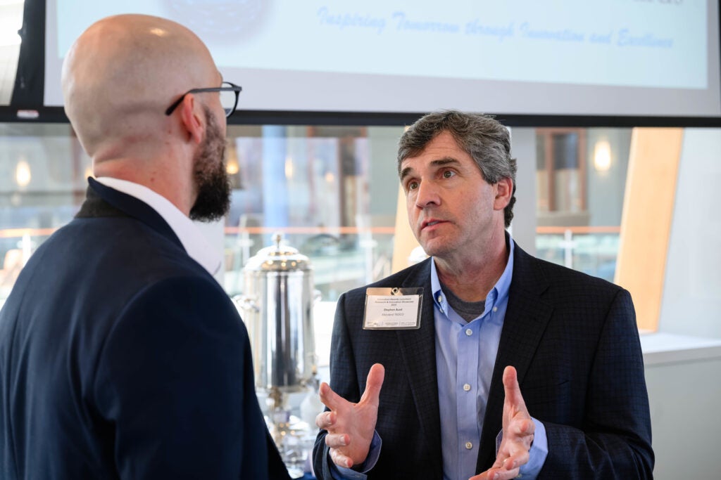 A crowd gathered to celebrate innovators at the OTC's 2025 luncheon and awards ceremony.
