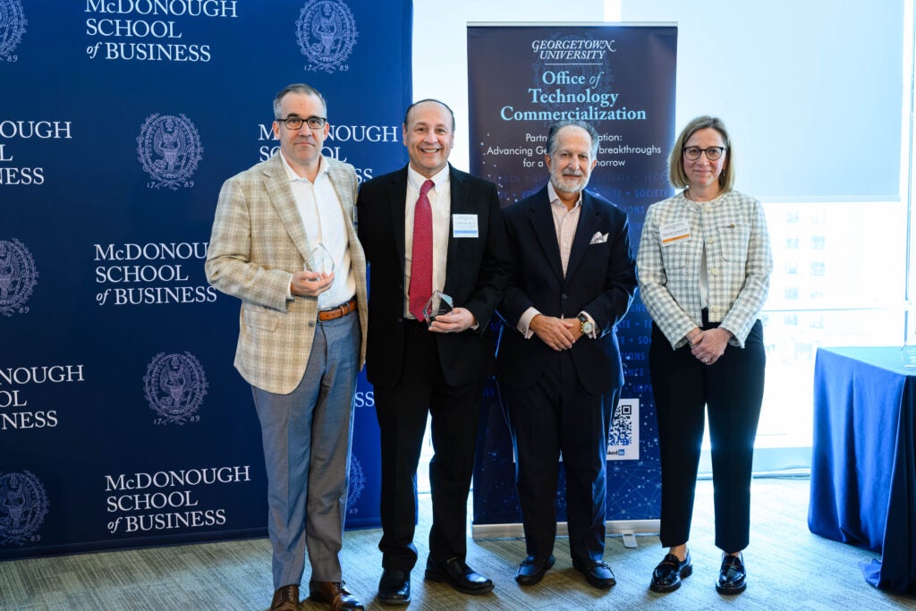 Entrepreneur Award honorees
Chris Hoyt and Fernando Pagan with Dimolitsas and Litvin-Vechnyak