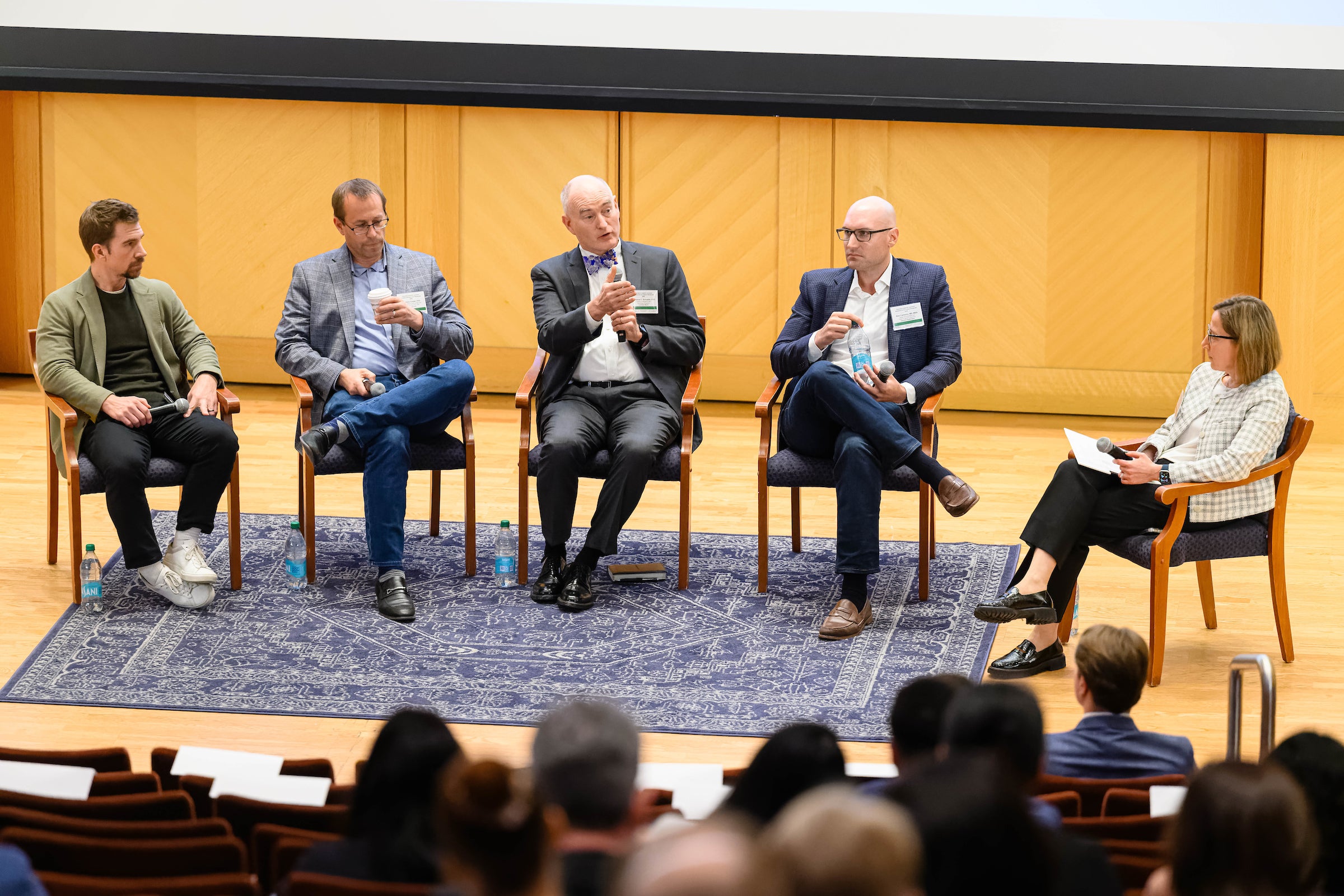 Tatiana Litvin-Vechnyak, PhD, vice president for technology commercialization at Georgetown, moderates a panel of industry representatives