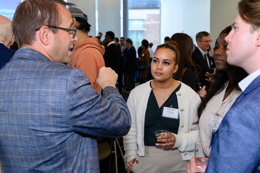 The Showcase crowd stayed to network well beyond the official end time